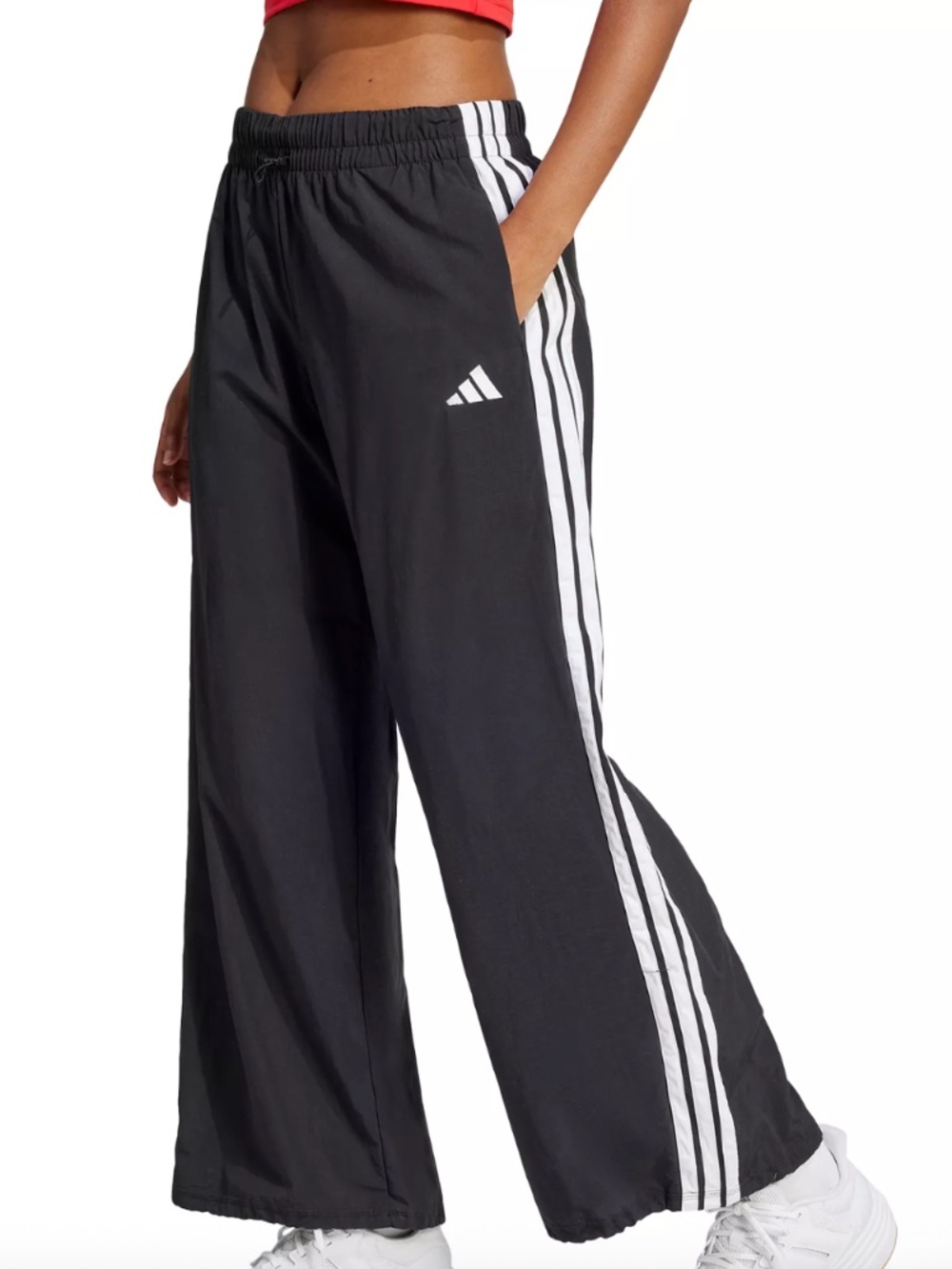 Adidas Women's Three Stripe Parachute Pants. M - Picture 4 of 9